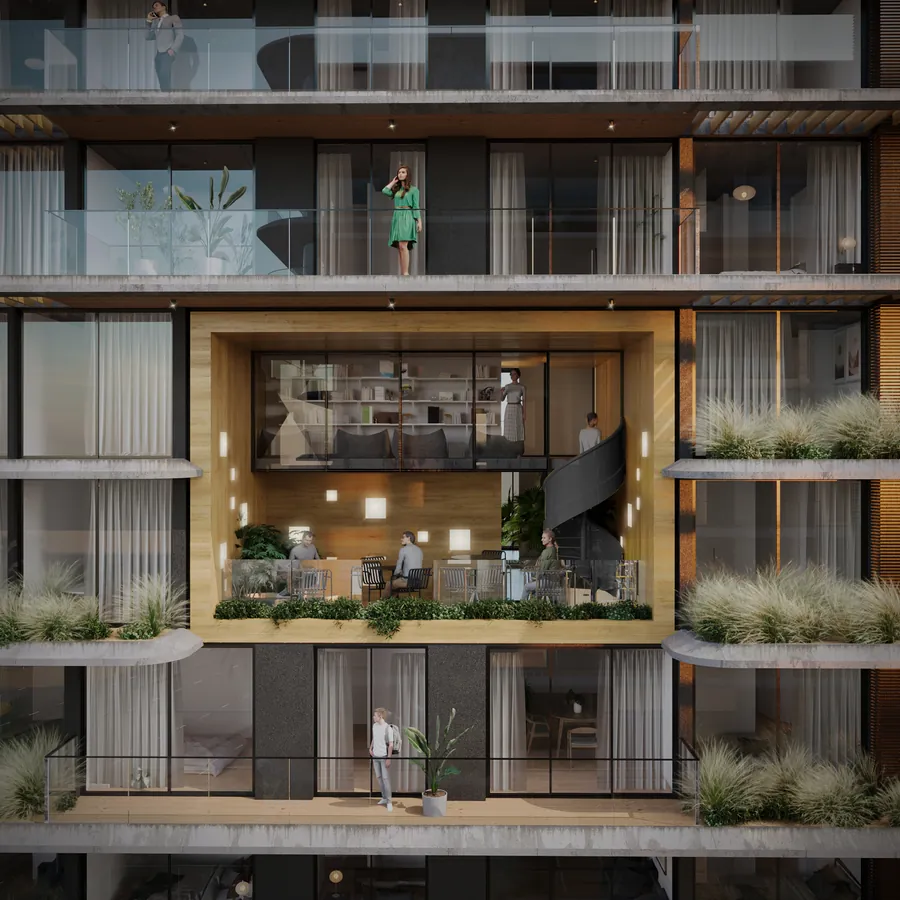 Un living con expansión a la terraza